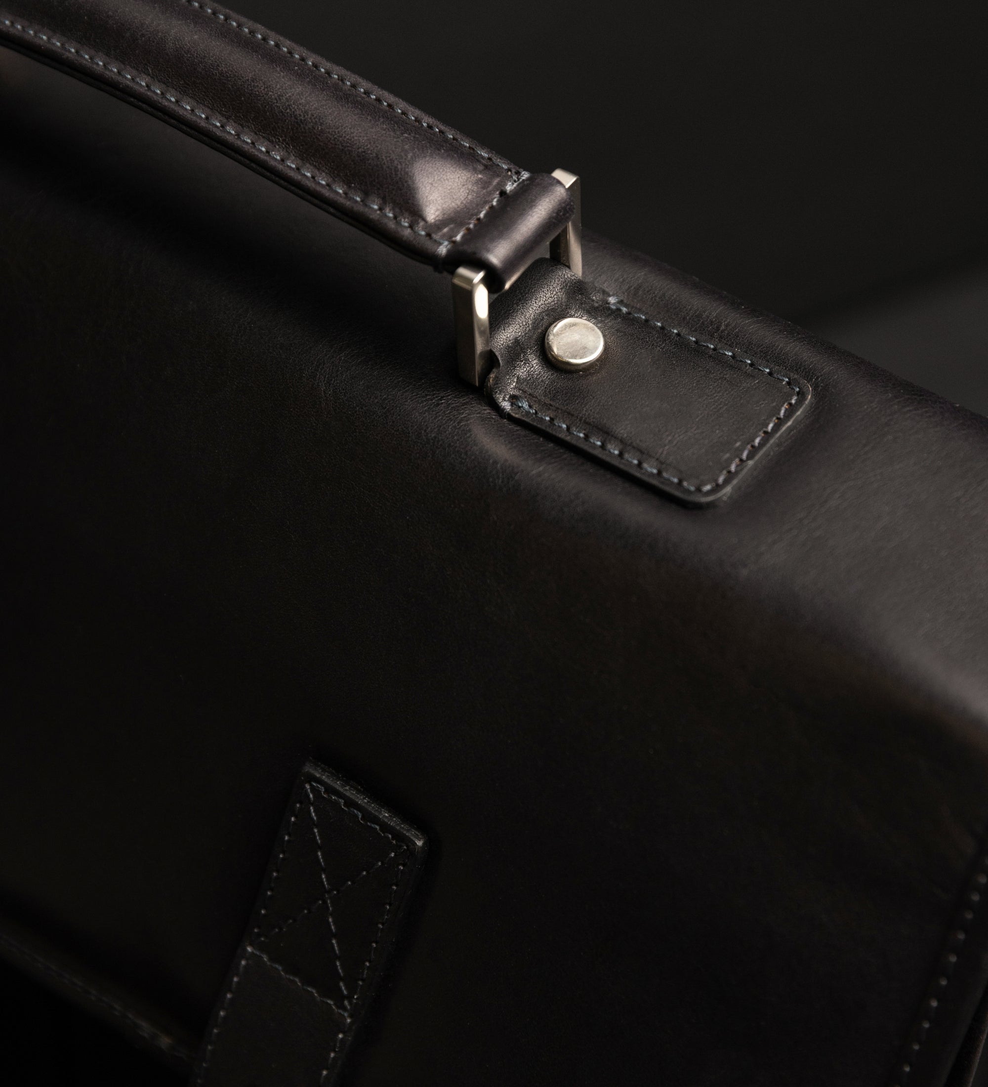 Borsa da lavoro a cartella con tracolla in pelle - The Time Machine