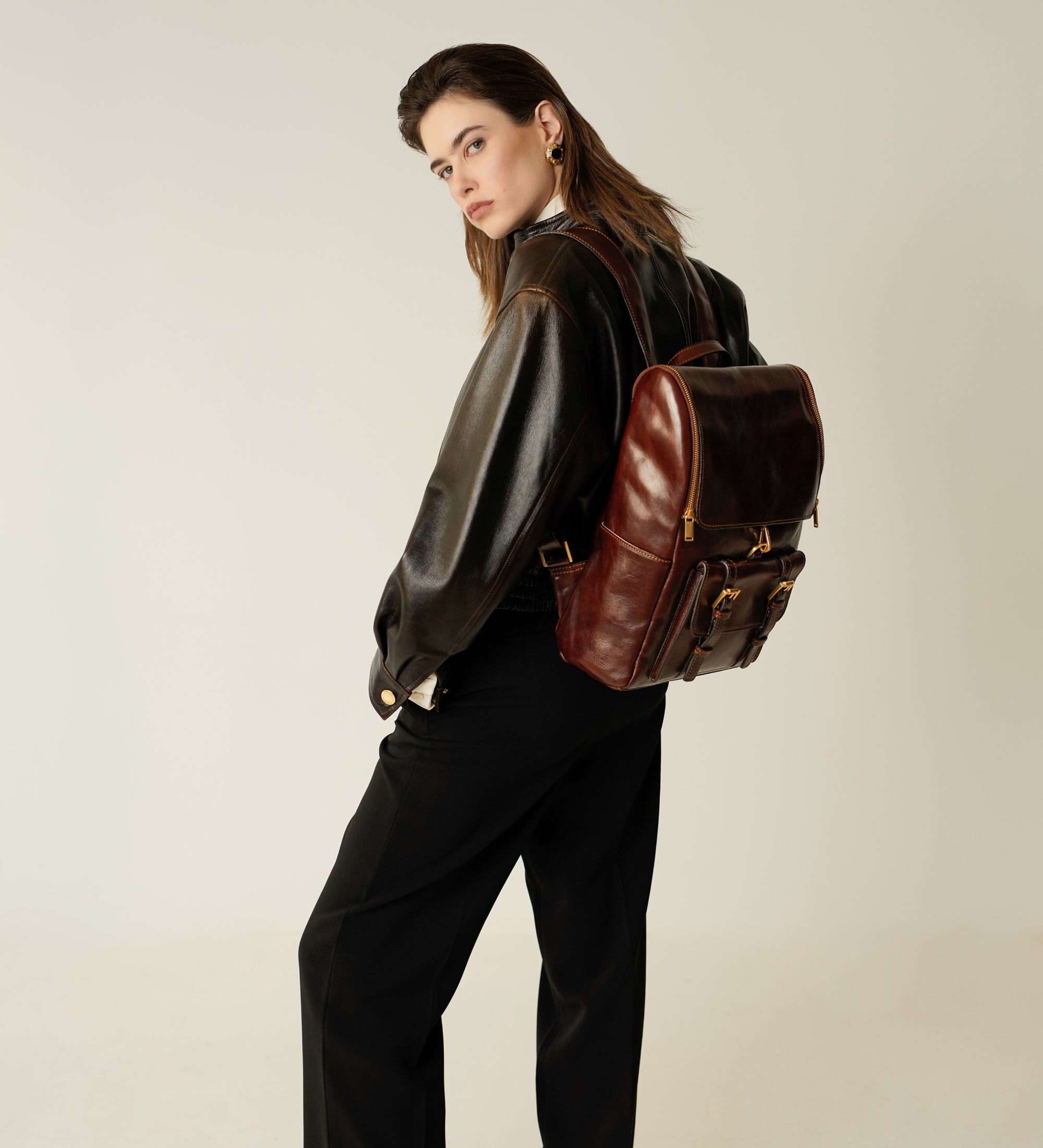 Zaino grande in pelle donna - The Odyssey