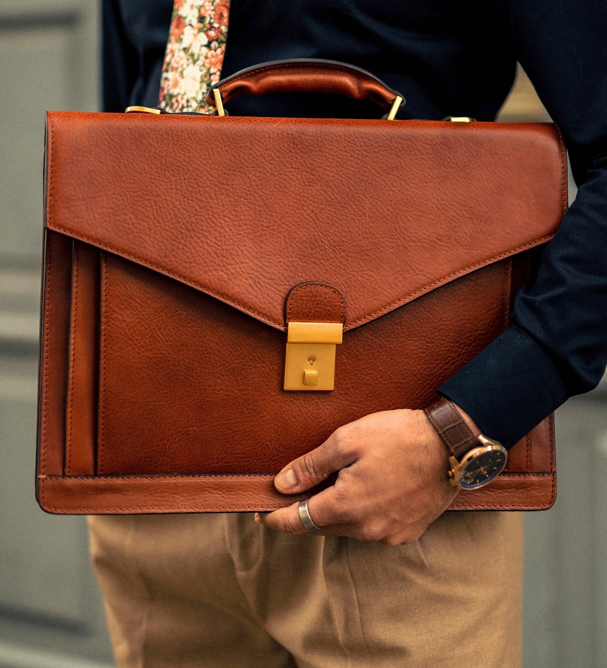 Cartella da lavoro in pelle dal design classico - The Magus