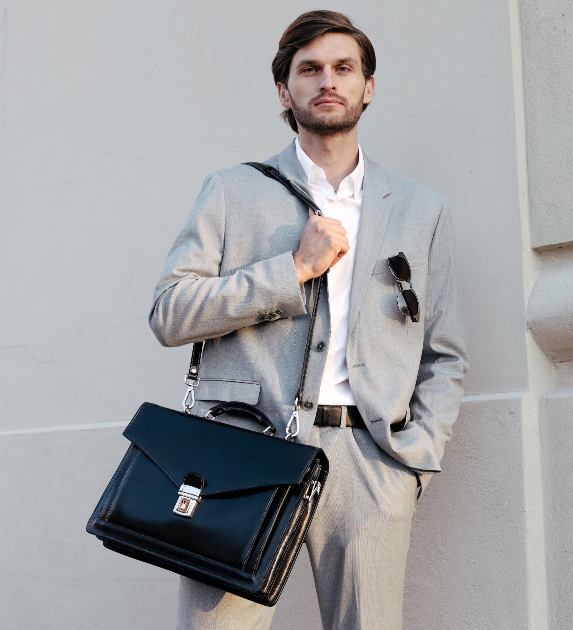Cartella da lavoro in pelle dal design classico - The Magus