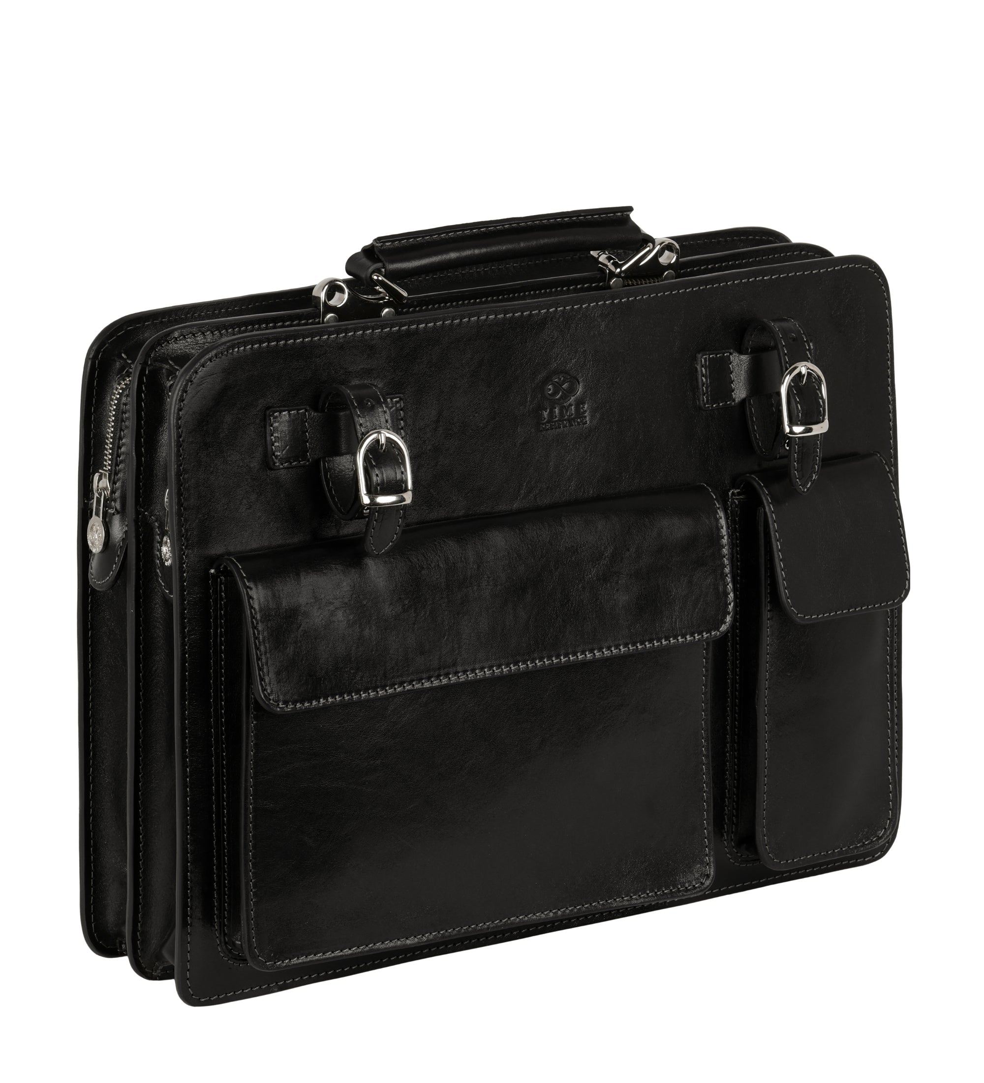 Borsa da lavoro a cartella con tracolla in pelle - The Prophet