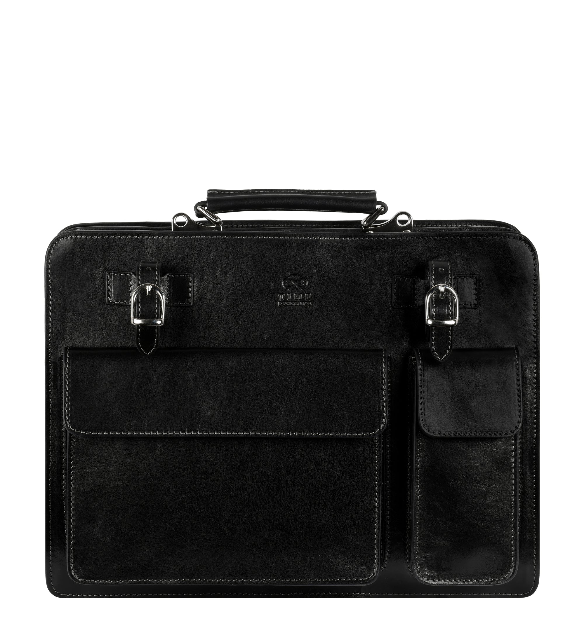 Borsa da lavoro a cartella con tracolla in pelle - The Prophet