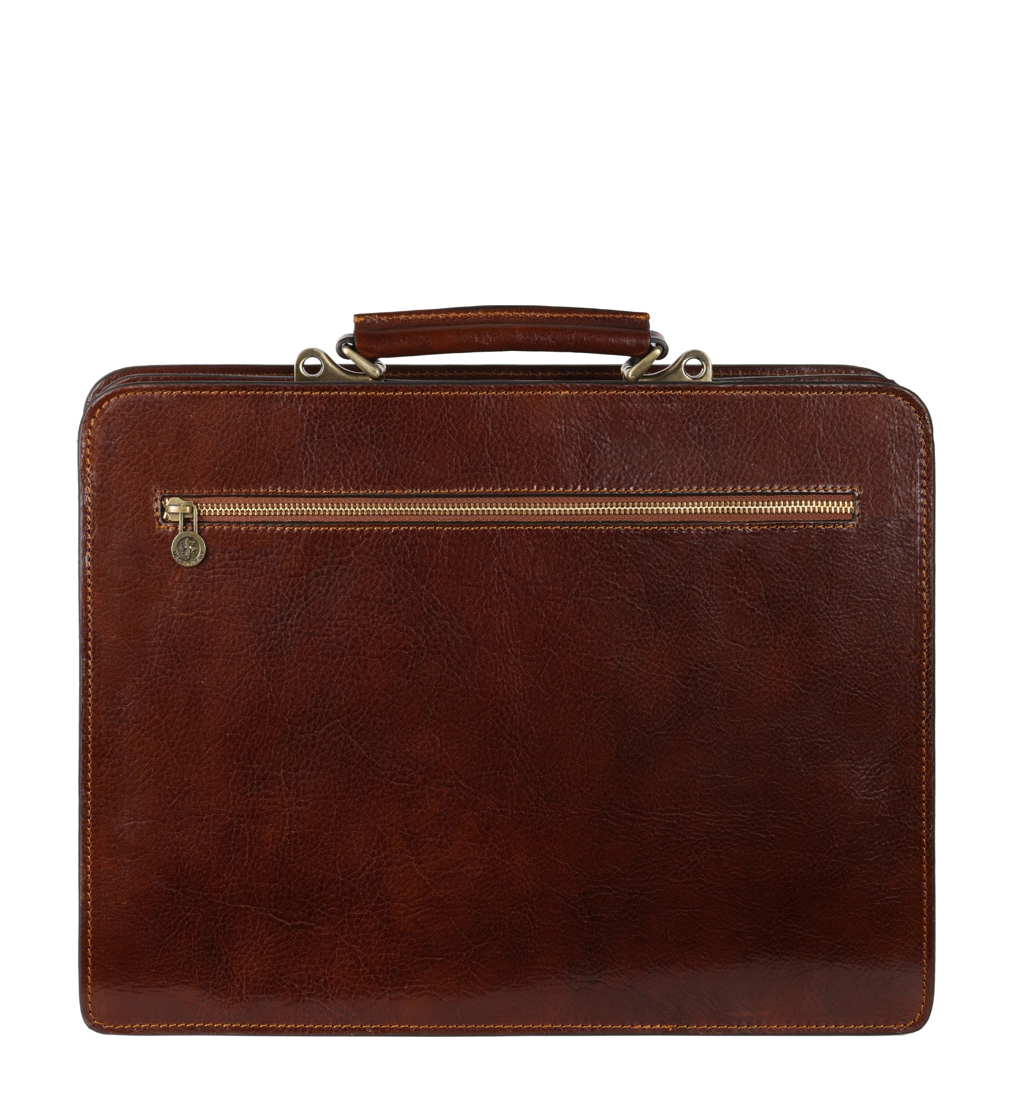 Borsa da lavoro a cartella con tracolla in pelle - The Prophet
