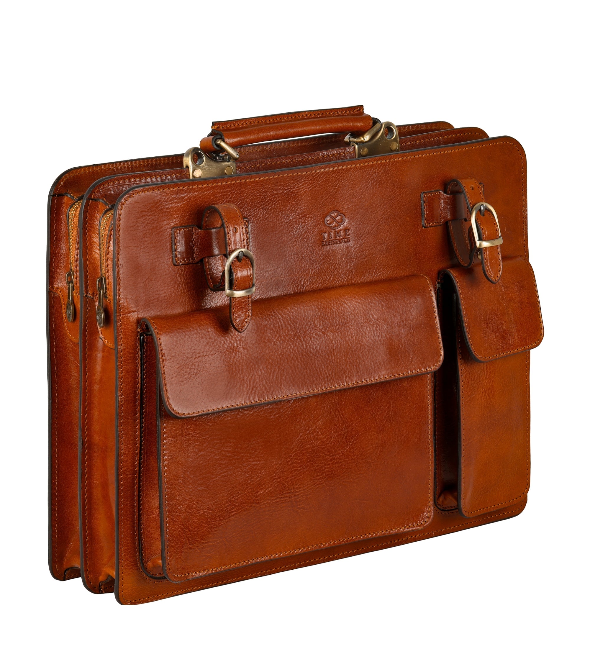 Borsa da lavoro a cartella con tracolla in pelle - The Prophet