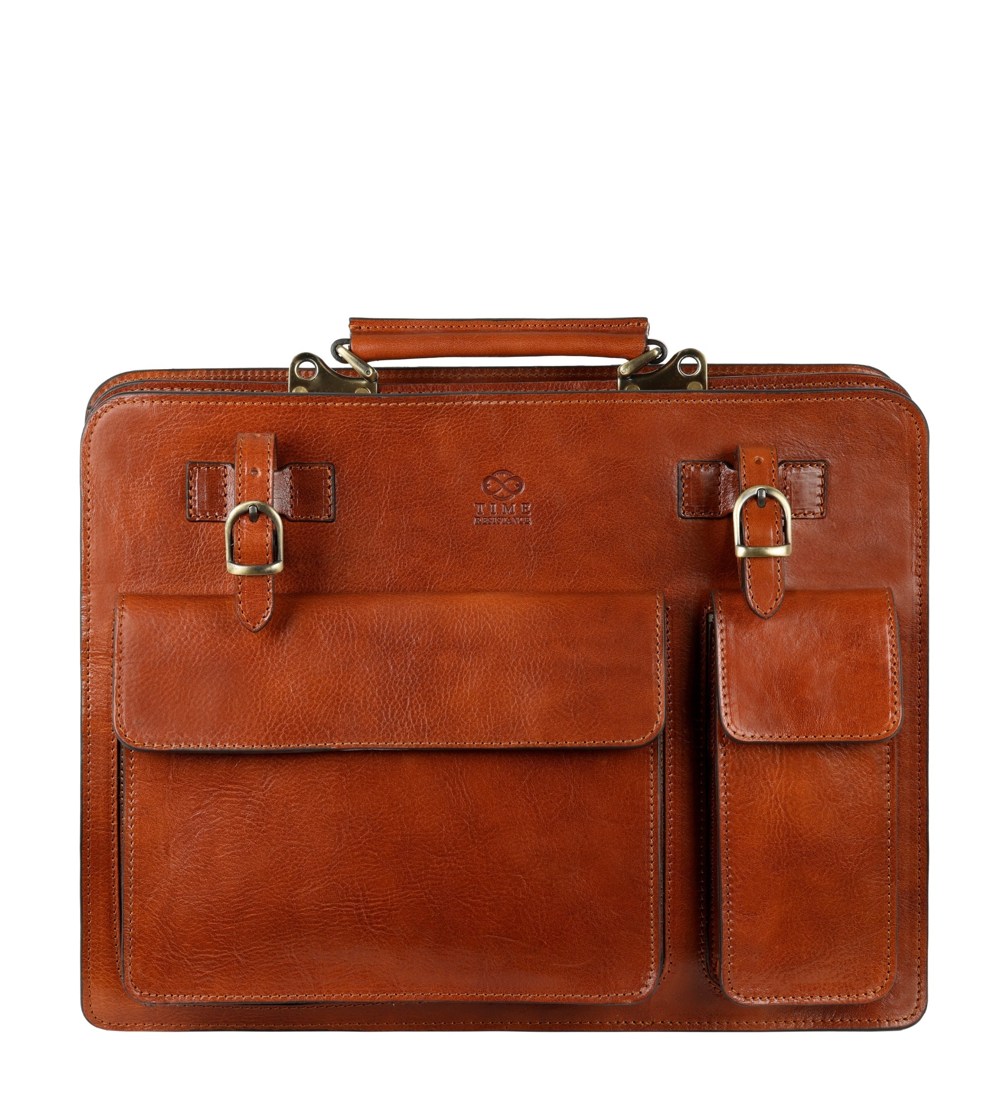Borsa da lavoro a cartella con tracolla in pelle - The Prophet